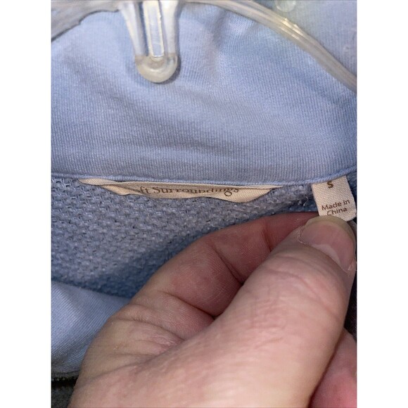 Soft Surroundings Women’s Pullover Light Jacket Size Small Baby Blue Going Out - Picture 2 of 12